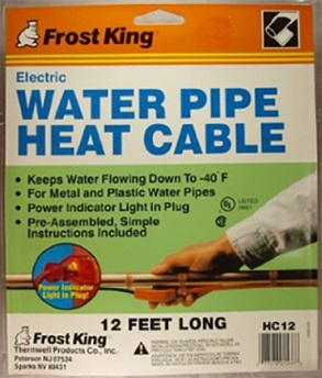 WATER PIPE HEAT CABLE 3FT