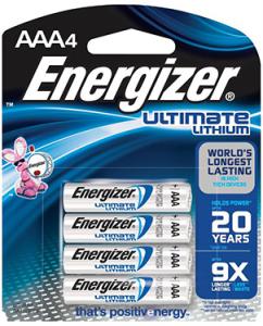 ENERGIZER ULTIMATE LITH AAA 4PK