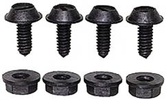 LICENSE PLATE FASTENERS BLACK