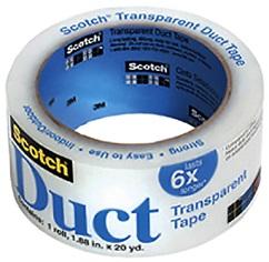 DUCT TAPE TRSP HIGH PERF  2"X20