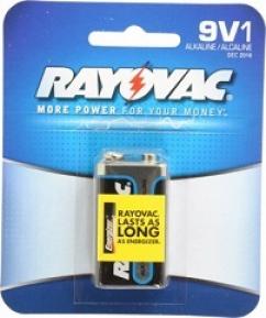 9V ALKALINE RAYOVAC 1PK