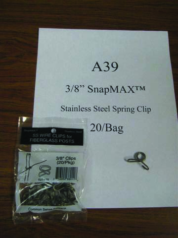 INSULATOR SPRING CLIP 3/8"10 PCK