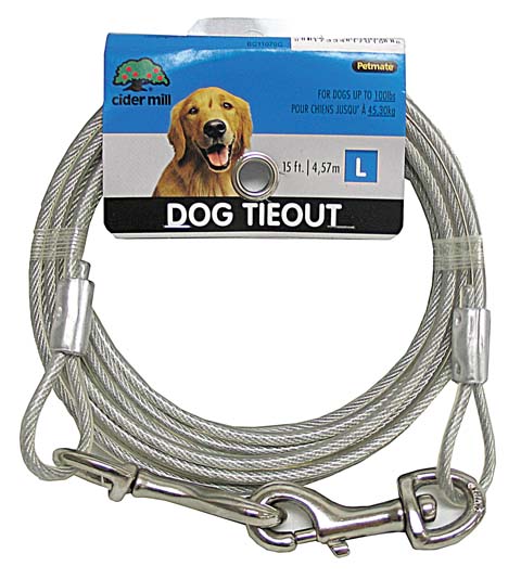 DOG VINYL TIEOUT CLEAR 15FT