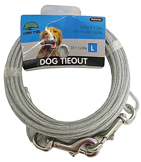 DOG VINYL TIEOUT CLEAR 20FT