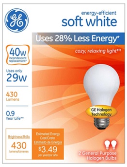 29 WATT SOFT WHITE HALOGEN 2PK