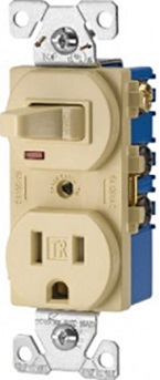 SWITCH/RECEPTACLE WHITE