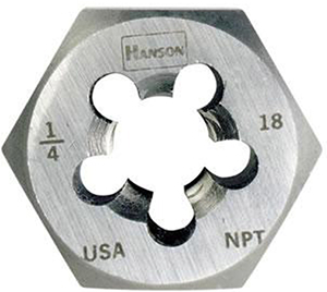 3/8-18 NPT HEX PIPE DIE