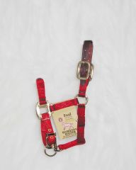 HALTER FOAL ADJ LTHR HDPL RED