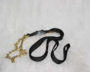 LEAD NYLON EQUINE W/CHAIN BLK 7'