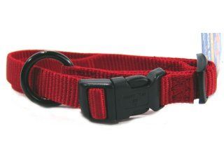 COLLAR NYLON ADJ RED 12-18