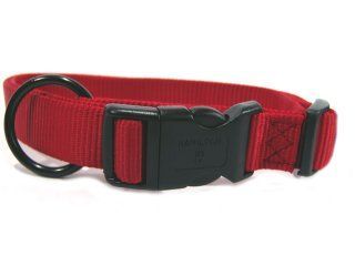 COLLAR NYLON ADJ RED 18-26