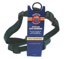 HARNESS NYLON ADJ DK GRN 3/4IN