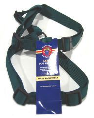 HARNESS NYLON ADJ DRK GREEN 1IN