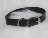 COLLAR LEATHER CREASED 1X22  BL