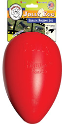 DOG TOY JOLLY EGG 12" RED