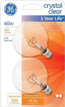 40W CLEAR GLOBE BULB CD2