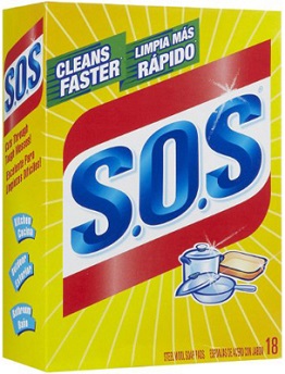 SOS SCOURING PADS 18/PKG